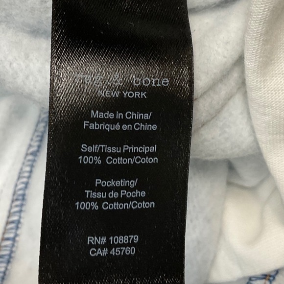 Rag Bone Fit 4 Miramar Jeans Mens 34 Light Wash Blue Faux Denim Greenwood NWT - Picture 12 of 13